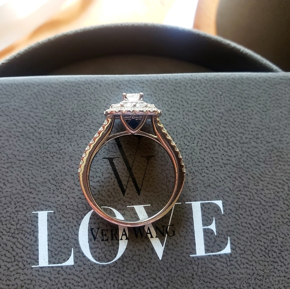 Vera Wang Love Collection Engagement Ring in 14K White Gold - Picture 5 of 6